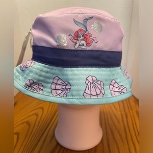 New Disney Little Mermaid Girls Reversible Bucket Hat
